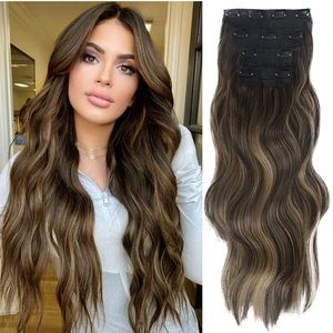 20 inch 4 pieces 11 clips thick hairpieces extension